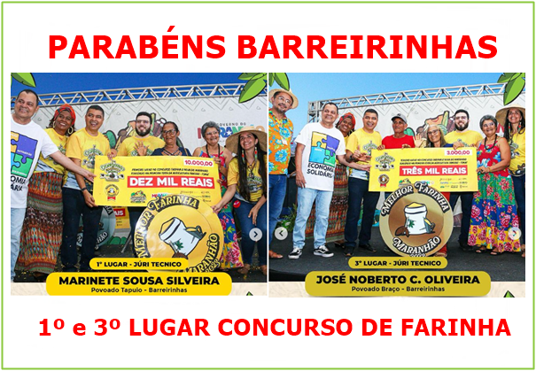 Barreirinhas vence o 1º Concurso de Farinha D'água do Maranhão na Femaf